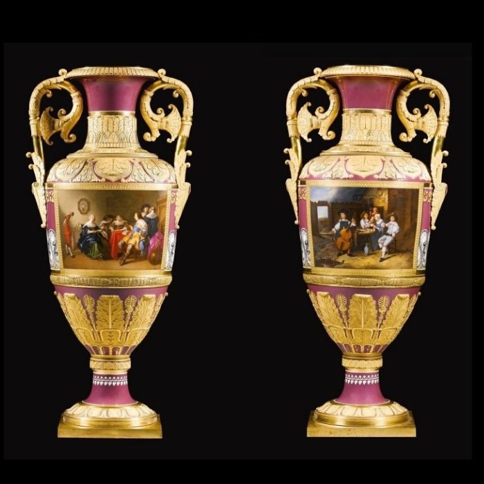 Russian Imperial Porcelain vases 